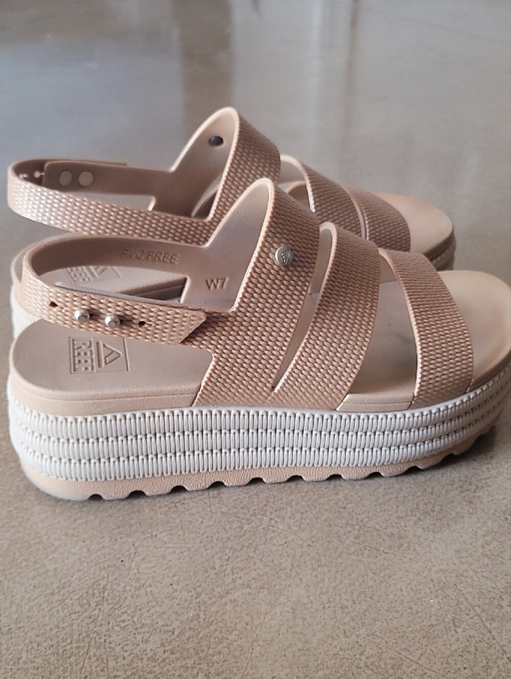 REEF Water Vista Higher Waterproof Platform Sandal Tan / Nude / Beige - Picture 5 of 8